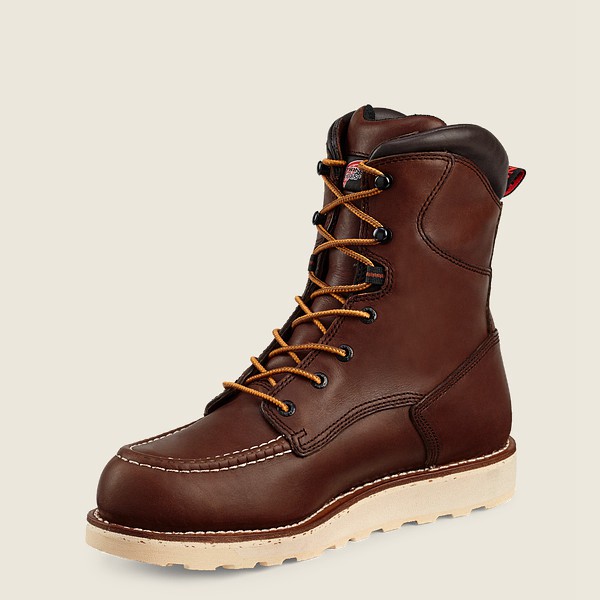 Bottes de Sécurité Red Wing - Traction Tred - 8-Inch Waterproof Toe - Marron Foncé - Homme 360AJFPOK